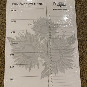 Nugget Weekly Meal Planner Pad with Magnet for Fridge Shopping List - Meal Plan